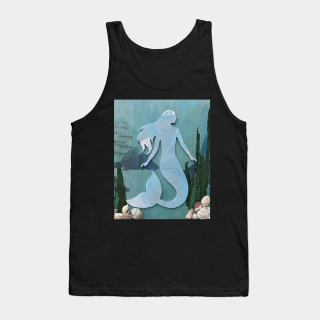 Lady of the Sea Mixed Media Tank Top by bohomermaidgal